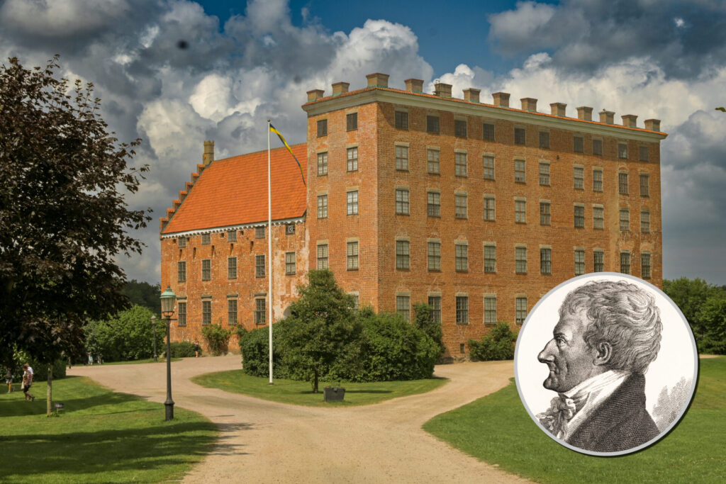 Bild på Svaneholm slott där Rutger Macklean verkade större delen av sitt liv.