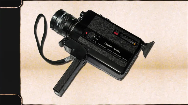 Canon 310XL Super 8-kamera – En klassisk filmkamera från Super 8-eran, känd för sin kompakta design och användarvänlighet.